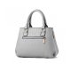 WOMEN BAGS HANDBAG SHOULDER BAGS PU LEATHER ZIPPER BAGS CASUAL PURSE CROSSBODY TOTES - BLUE GRAY