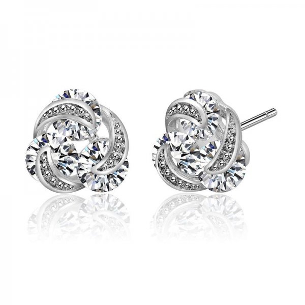 Lovely zinc  Knot Stud Earrings