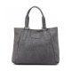 WOMEN'S PU LEATHER HANDBAGS LIGHTWEIGHT TOTE CASUAL WORK BAG - 1-GREY