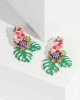 Multi Colour Tropical Statement Earrings