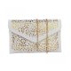 FASHION WOMEN CHAIN BAG PURSES AND HANDBAGS BOLSAS FEMININAS DAY CLUTCH BAG SHOULDER BAGS HOLLOW OUT - WHITE