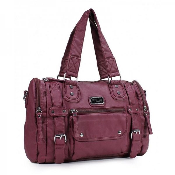 SOFT BARREL SHOULDER BAG H1485 - PLUM