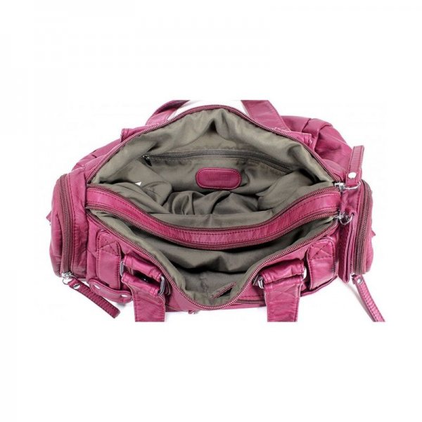 SOFT BARREL SHOULDER BAG H1485 - PLUM