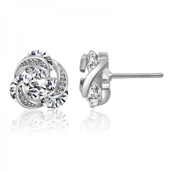 Lovely zinc  Knot Stud Earrings