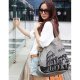 WOMEN VINTAGE RETRO CANVAS HOBO SHOPPER CROSSBODY HANDBAG - GREY