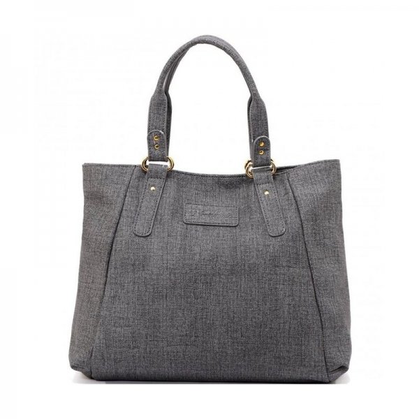 WOMEN'S PU LEATHER HANDBAGS LIGHTWEIGHT TOTE CASUAL WORK BAG - 1-GREY