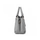 WOMEN BAGS HANDBAG SHOULDER BAGS PU LEATHER ZIPPER BAGS CASUAL PURSE CROSSBODY TOTES - BLUE GRAY