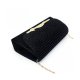 WOMEN EVENING BAG LUXURY PARTY WEDDING HANDBAG GLITTER PURSE CLUTCH - BLACK