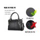 WOMEN DESIGNER HANDBAG LADY FASHION TOTE BAG/PU LEATHER SHOULDER BAG/EVENING BAG/ SATCHEL PURSE - BLACK