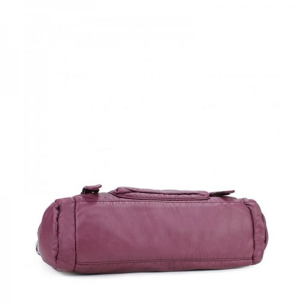 SOFT BARREL SHOULDER BAG H1485 - PLUM