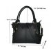 WOMEN DESIGNER HANDBAG LADY FASHION TOTE BAG/PU LEATHER SHOULDER BAG/EVENING BAG/ SATCHEL PURSE - BLACK