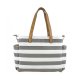 GRAY STRIPE TOTE BAG WHITE ELM -THE AQUILA