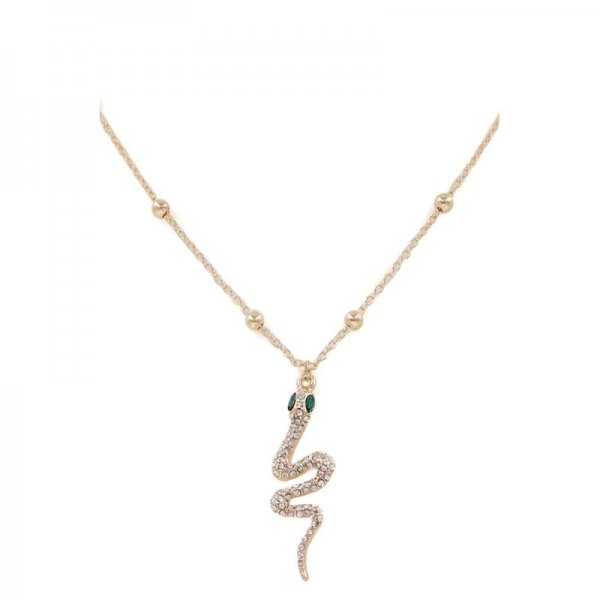 Rhinestone Snake Necklace