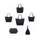 WOMEN PURSES TOP HANDLE SATCHEL HANDBAGS TOTE BAGS +CARD HOLDER - BLACK