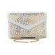 FASHION WOMEN CHAIN BAG PURSES AND HANDBAGS BOLSAS FEMININAS DAY CLUTCH BAG SHOULDER BAGS HOLLOW OUT - WHITE