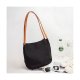 VINTGA WOMEN CANVAS HANDBAG SHOULDER BAG PURSE BIG TOTE BAG - TYPE1 BLACK