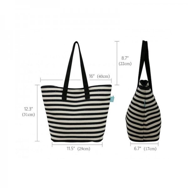 WOMEN'S LADIES CANVAS SHOULDER TOTE HANDBAG TRAVEL HANDBAGS FOR SHOPPER DAILY PURSE TOTE BAG - BLACK